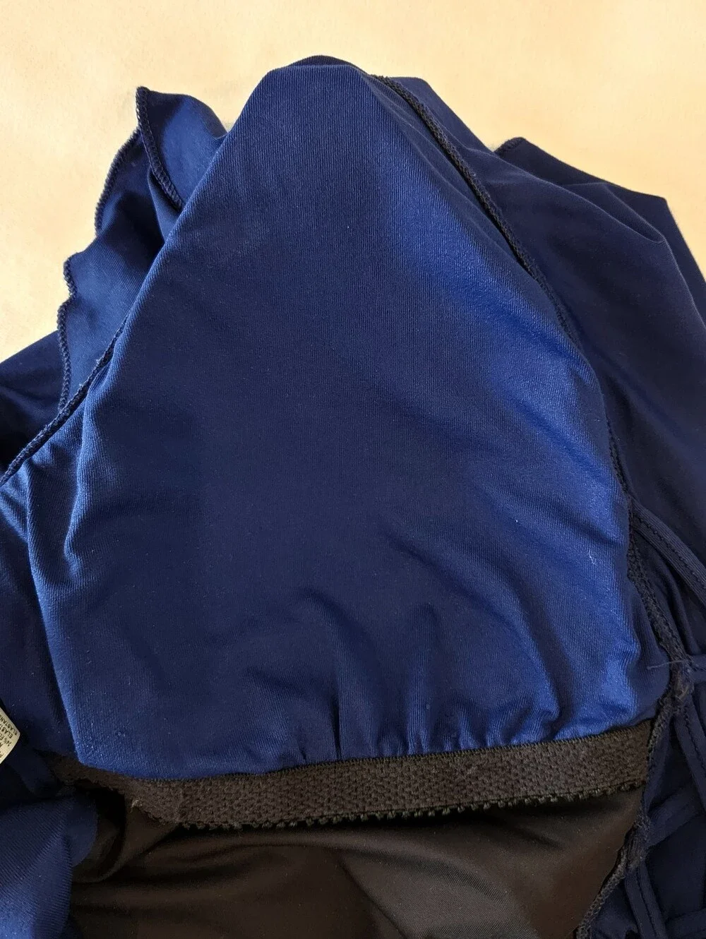 La Blanca Ruffle Shoulder 1pc Swimsuit Size 14 Cobalt Blue